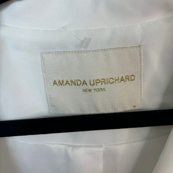 Amanda Uprichard Parnell With Silk Flowers Blazer Mini Dress Ivory M - Picture 6 of 6